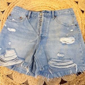 Distressed Denim Women Shorts